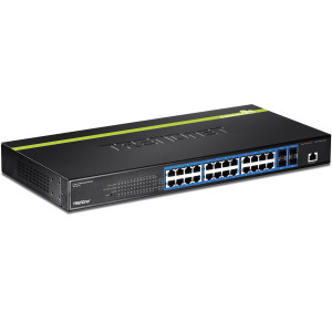 TRENDnet TL2-G244 24-Port Managed Gigabit Ethernet Layer 2 Switch, 4 shared SFP slots, rack mountable